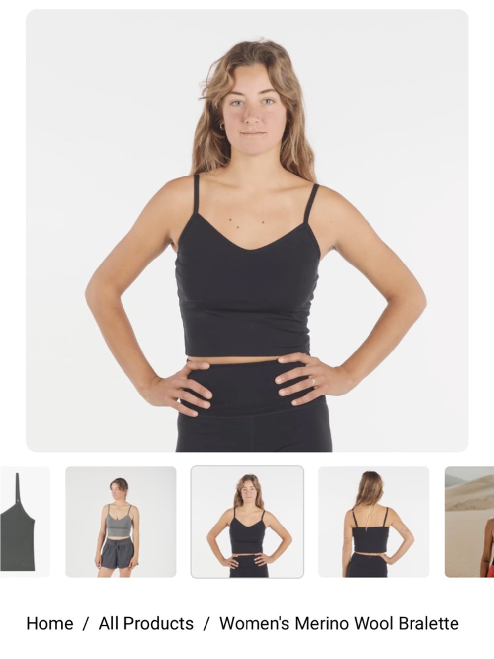 Two Ridge Merino Wool cami bralettes